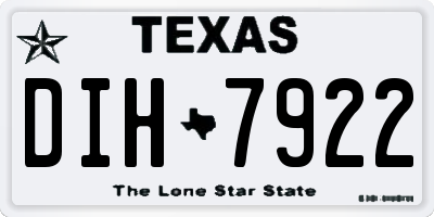 TX license plate DIH7922