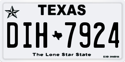 TX license plate DIH7924