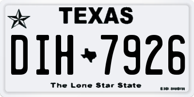 TX license plate DIH7926