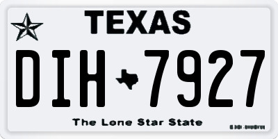 TX license plate DIH7927