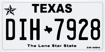 TX license plate DIH7928