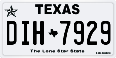 TX license plate DIH7929