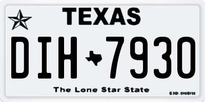 TX license plate DIH7930