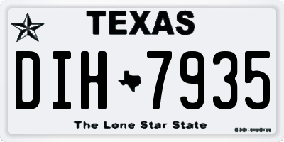 TX license plate DIH7935
