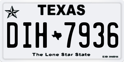 TX license plate DIH7936