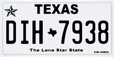 TX license plate DIH7938