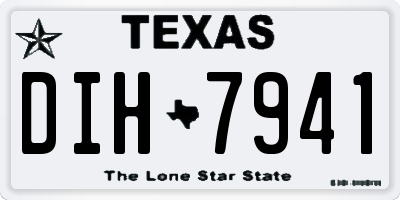 TX license plate DIH7941