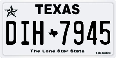TX license plate DIH7945