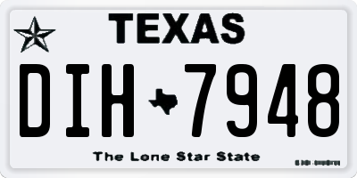 TX license plate DIH7948