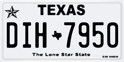 TX license plate DIH7950