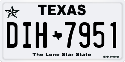 TX license plate DIH7951