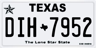 TX license plate DIH7952