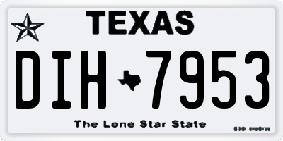 TX license plate DIH7953