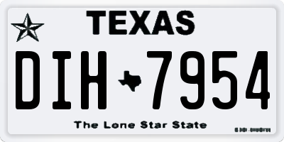 TX license plate DIH7954