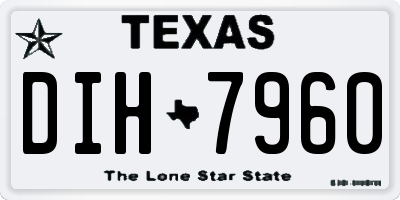 TX license plate DIH7960