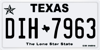 TX license plate DIH7963