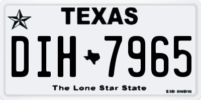 TX license plate DIH7965
