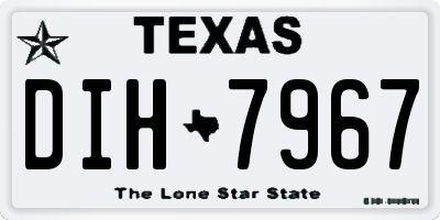 TX license plate DIH7967