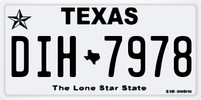 TX license plate DIH7978
