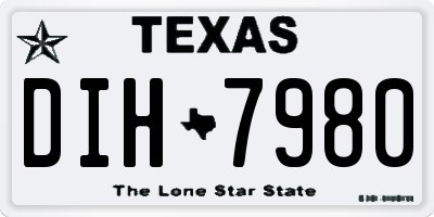 TX license plate DIH7980