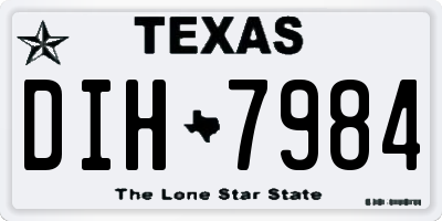 TX license plate DIH7984