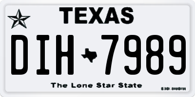 TX license plate DIH7989