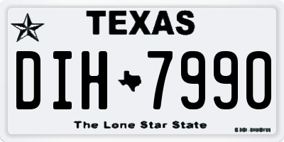 TX license plate DIH7990
