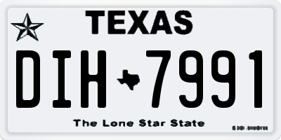 TX license plate DIH7991
