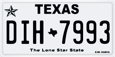 TX license plate DIH7993
