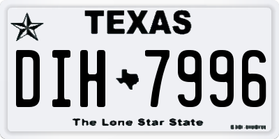 TX license plate DIH7996