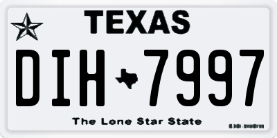 TX license plate DIH7997