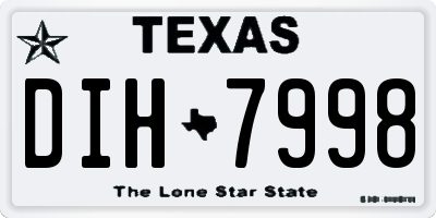 TX license plate DIH7998