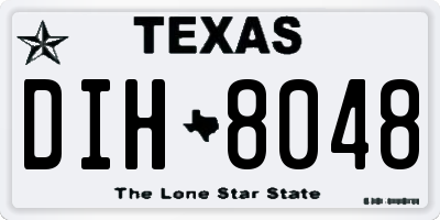 TX license plate DIH8048