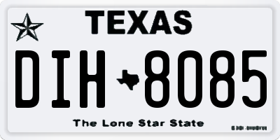 TX license plate DIH8085