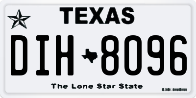 TX license plate DIH8096