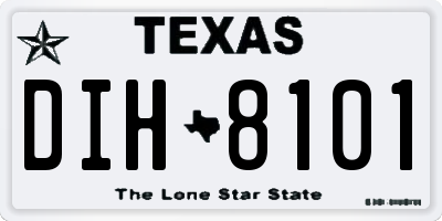 TX license plate DIH8101