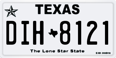 TX license plate DIH8121