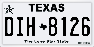 TX license plate DIH8126