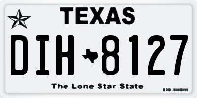 TX license plate DIH8127