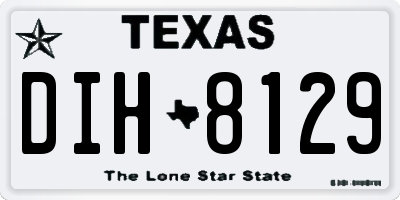 TX license plate DIH8129