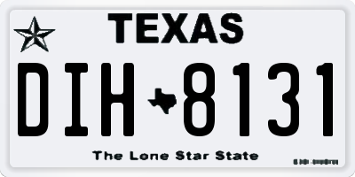 TX license plate DIH8131