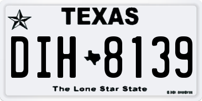 TX license plate DIH8139