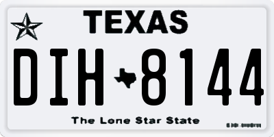 TX license plate DIH8144