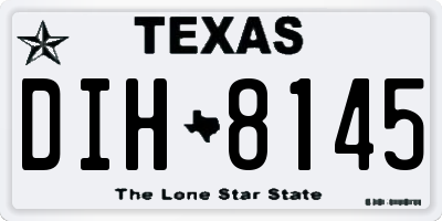 TX license plate DIH8145