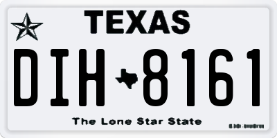 TX license plate DIH8161