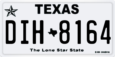TX license plate DIH8164