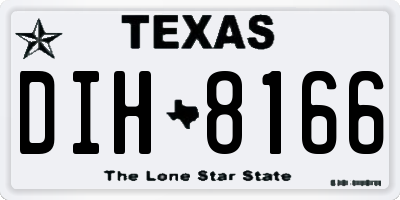 TX license plate DIH8166