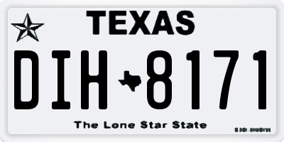 TX license plate DIH8171