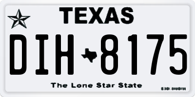 TX license plate DIH8175