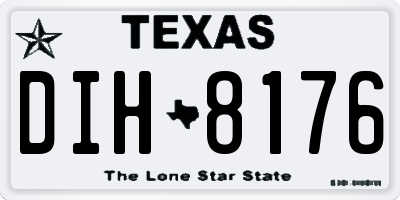 TX license plate DIH8176